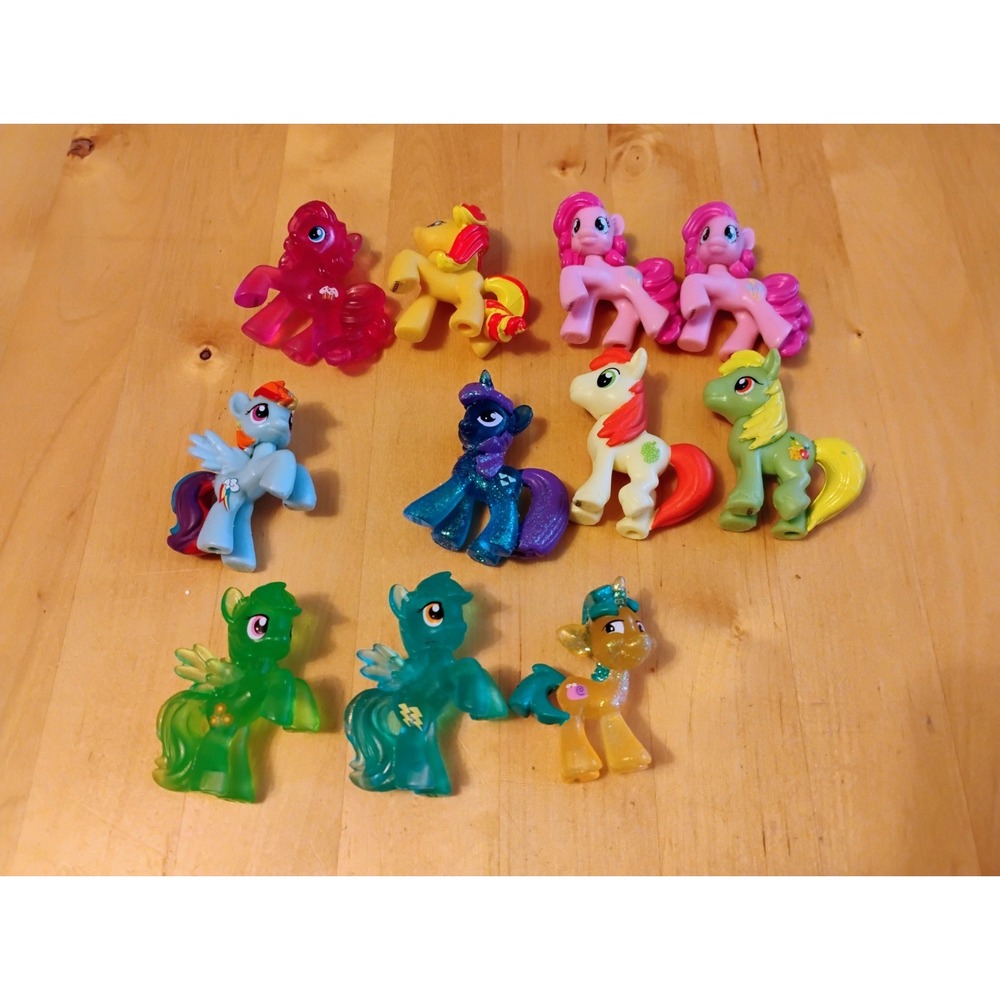 MLP Transparent Glitter Blind Bag Figure Lot G4 Luna 2 Inch My Little Pony Neon